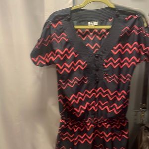 Roxy navy and coral mini dress